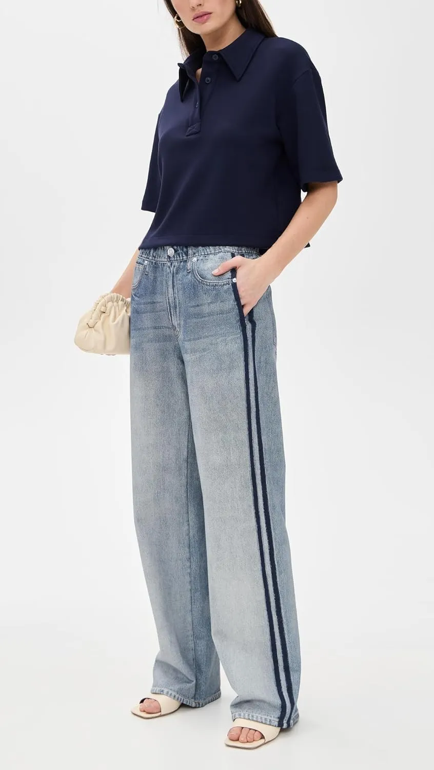 rag & bone Women's Miramar Wide Leg Track Pants