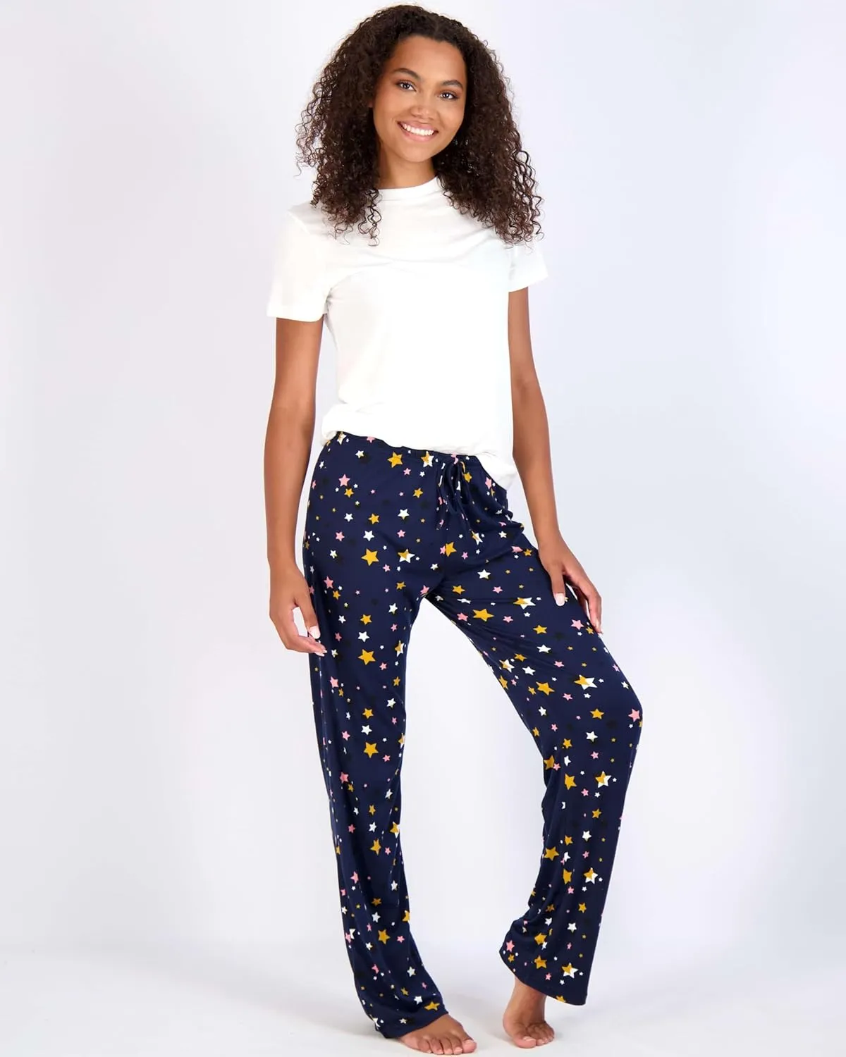 Real Essentials 3 Pack: Womens Ultra-Soft Comfy Pajama Lounge Pants Sleepwear (Available in Plus Size)