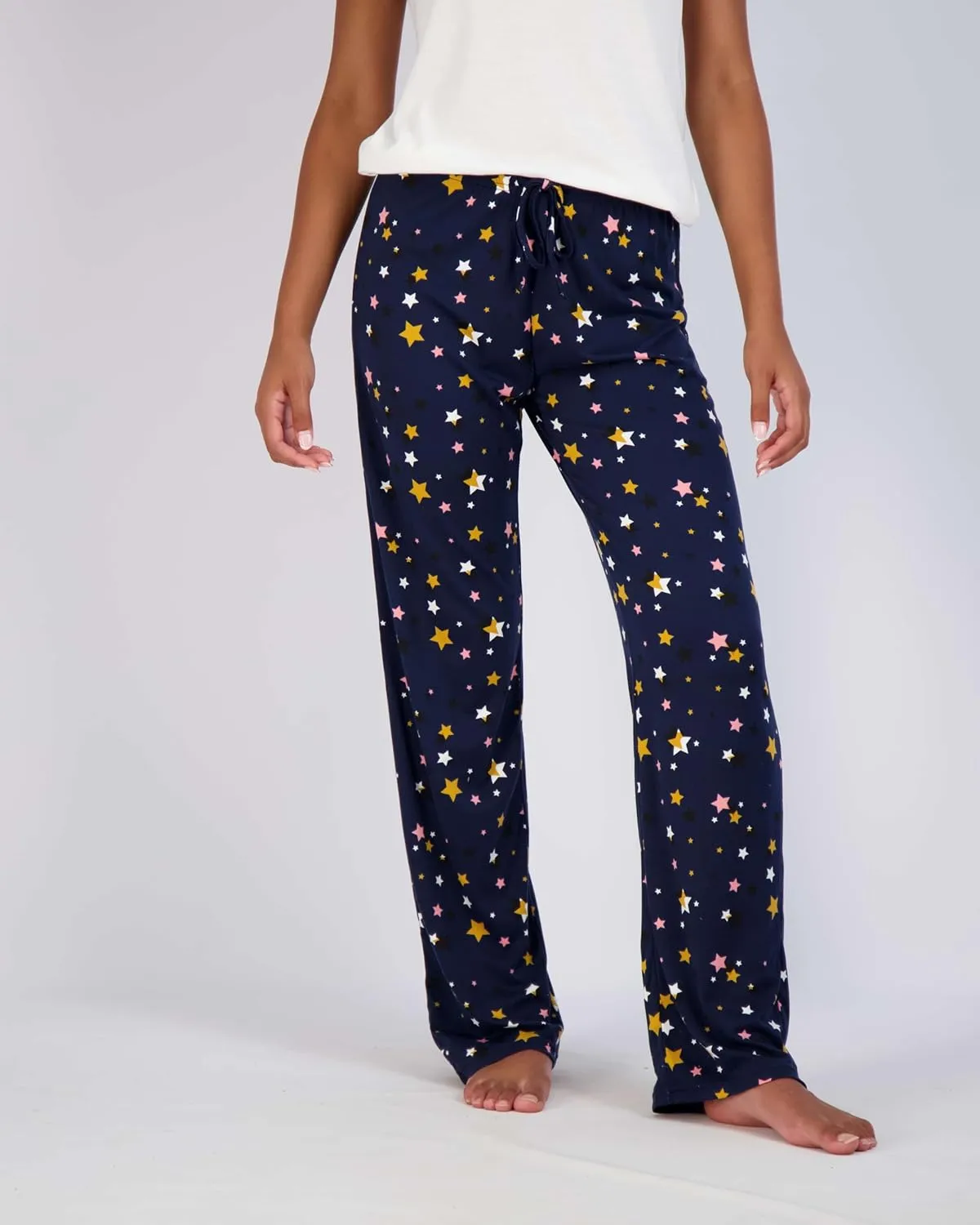 Real Essentials 3 Pack: Womens Ultra-Soft Comfy Pajama Lounge Pants Sleepwear (Available in Plus Size)