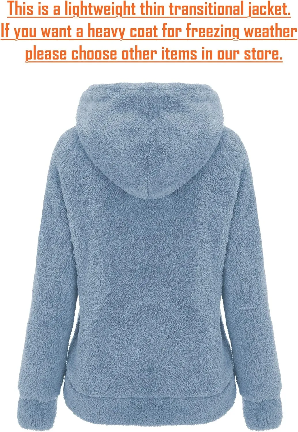 RISISSIDA Women Faux Fur Fleece Lightweight Jacket Spring Fall Transitional Fashion, Cute Thin Coat