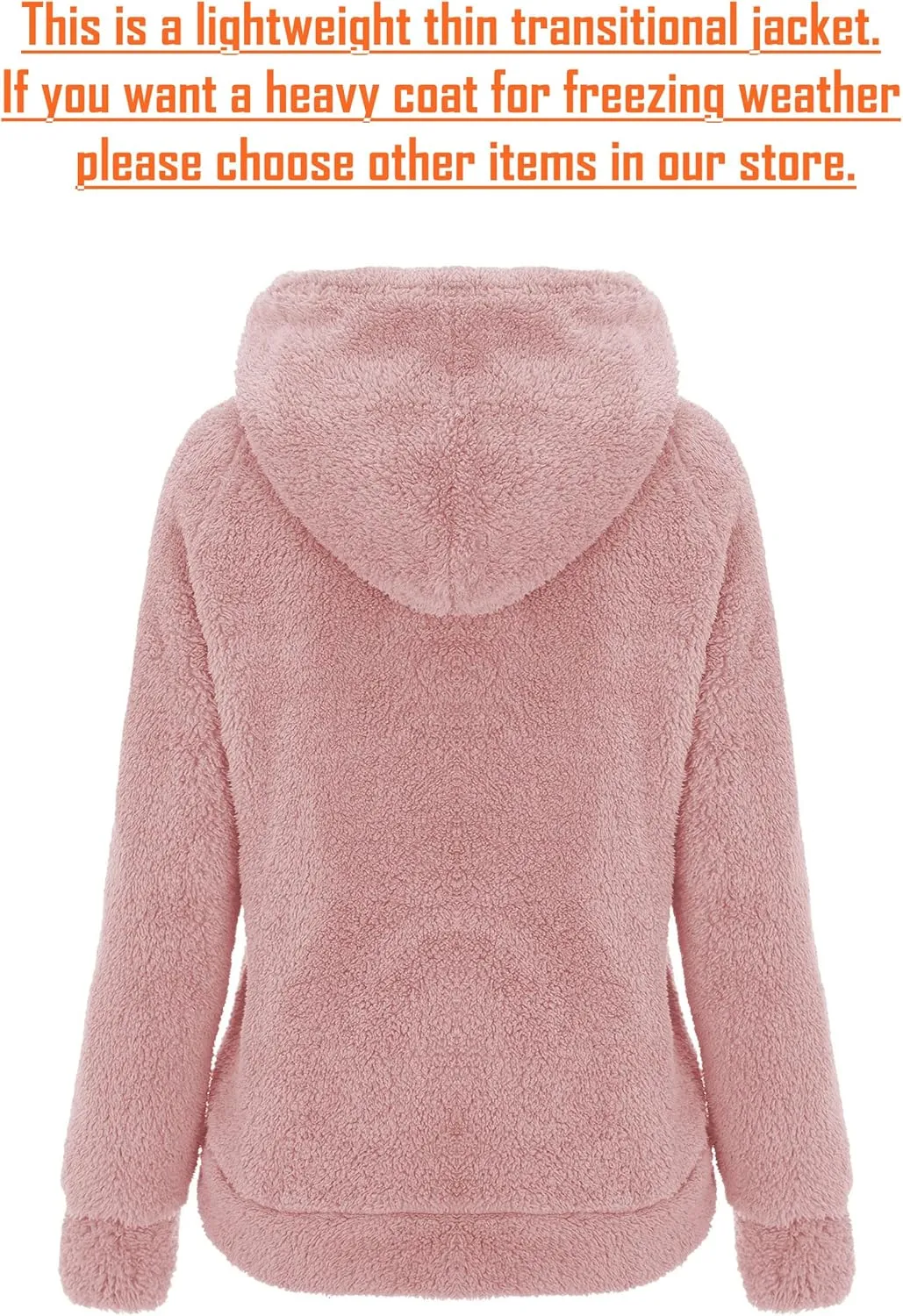 RISISSIDA Women Faux Fur Fleece Lightweight Jacket Spring Fall Transitional Fashion, Cute Thin Coat