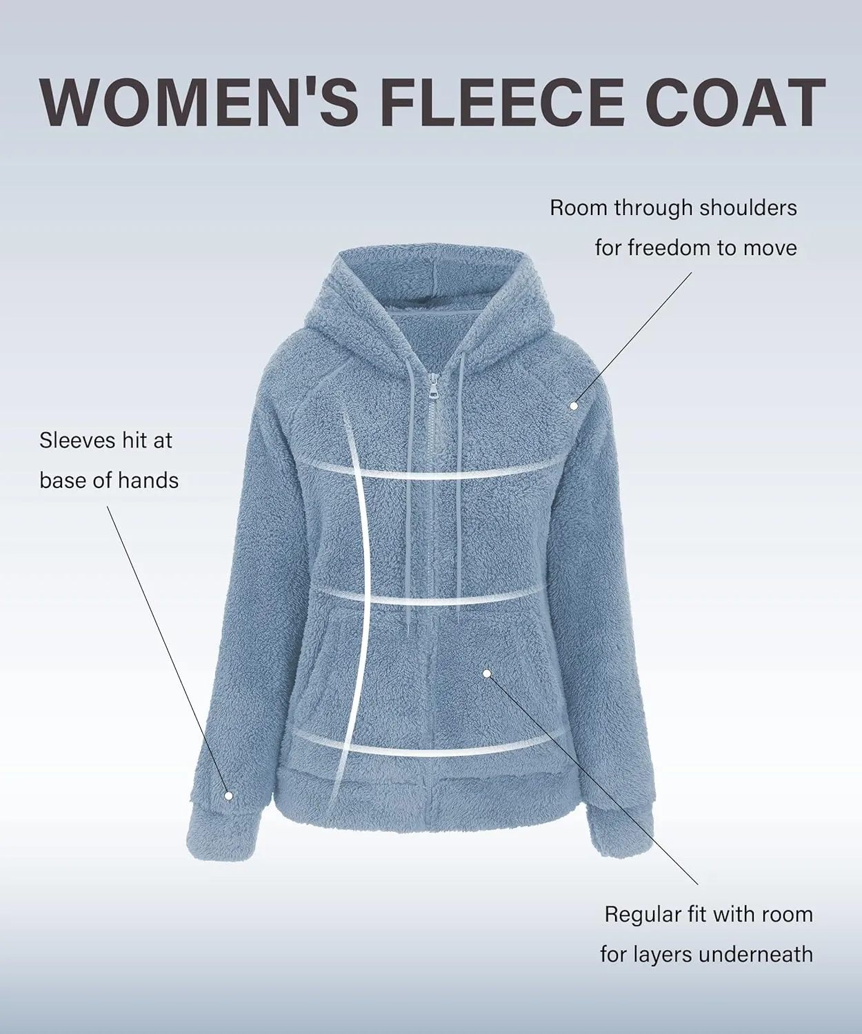 RISISSIDA Women Faux Fur Fleece Lightweight Jacket Spring Fall Transitional Fashion, Cute Thin Coat