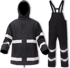 Rizzon Rain Suits for Men Women Waterproof Heavy Duty Rain Gear Hi-Vis Rain Jacket & Pants for Fishing, Camping