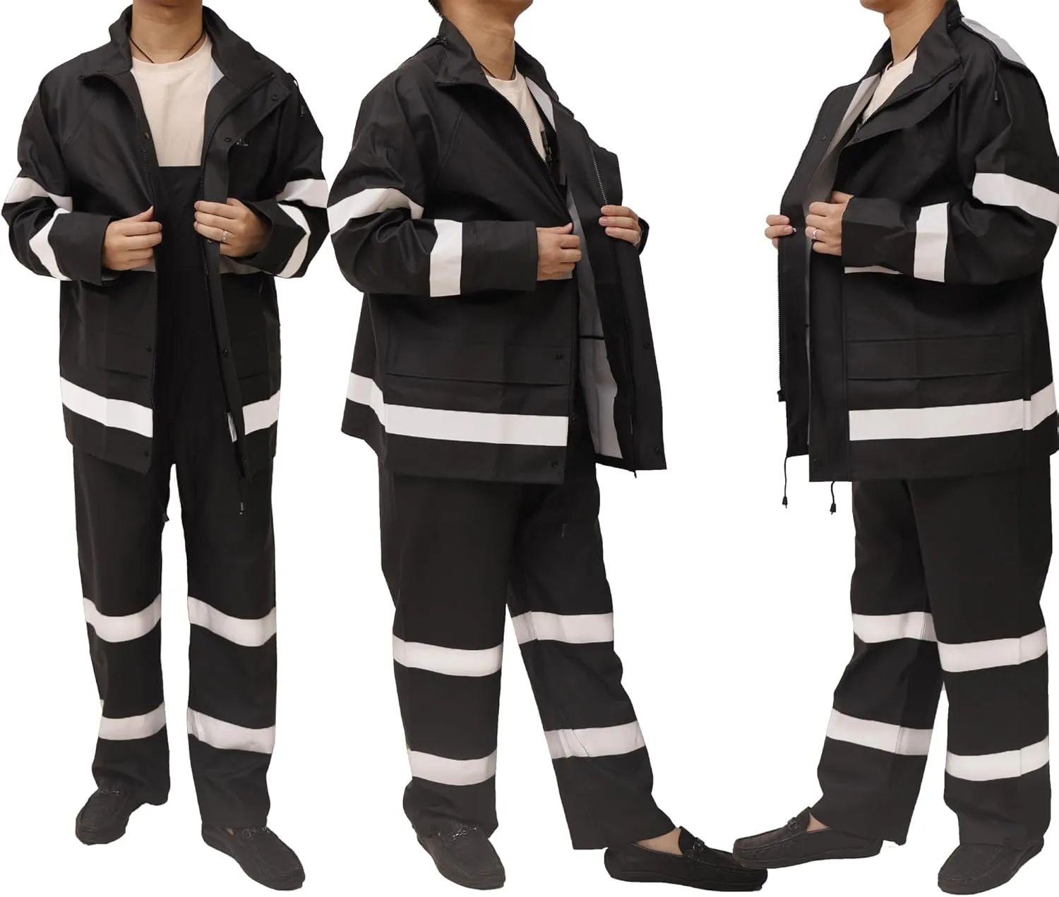 Rizzon Rain Suits for Men Women Waterproof Heavy Duty Rain Gear Hi-Vis Rain Jacket & Pants for Fishing, Camping