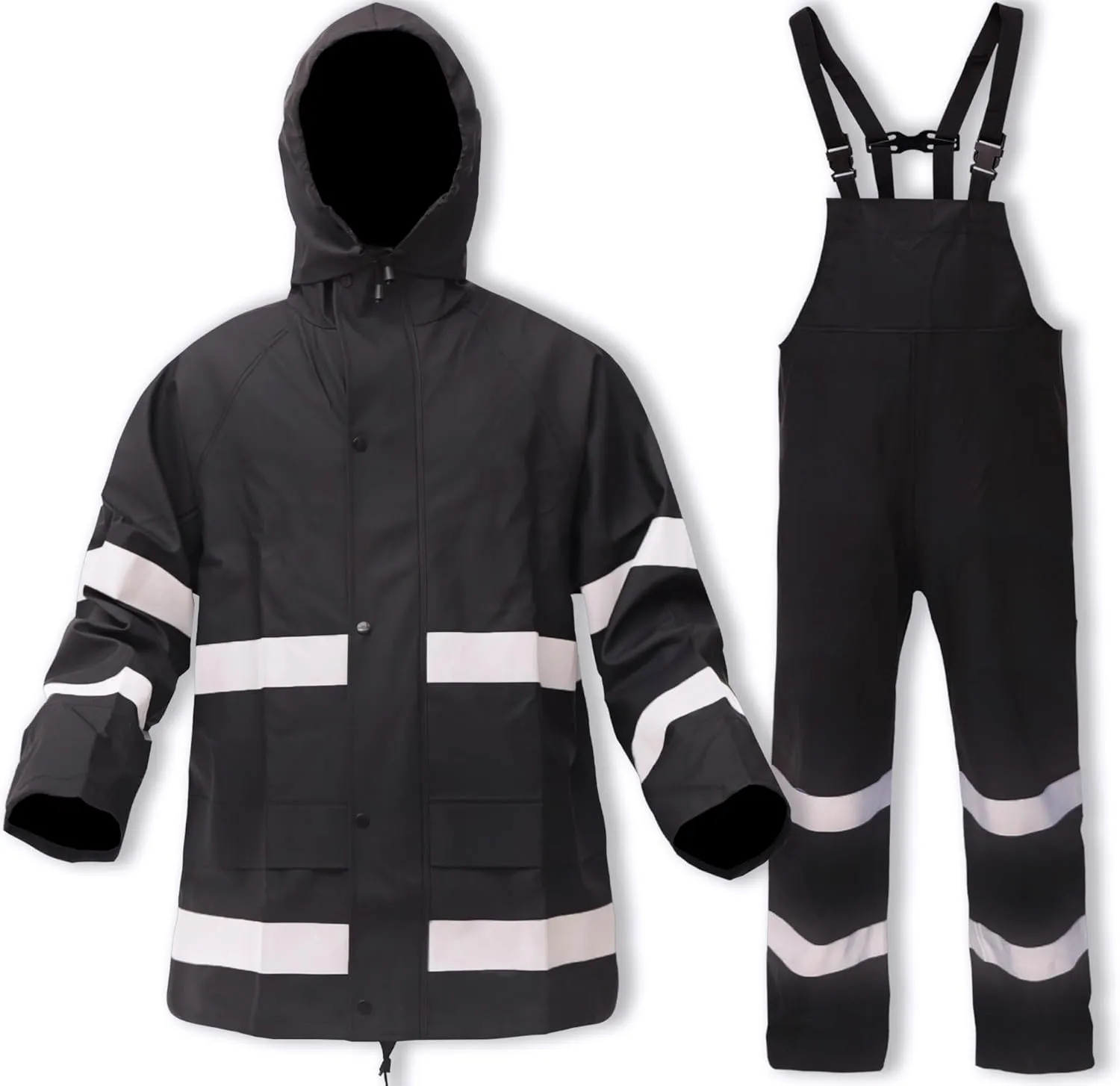 Rizzon Rain Suits for Men Women Waterproof Heavy Duty Rain Gear Hi-Vis Rain Jacket & Pants for Fishing, Camping