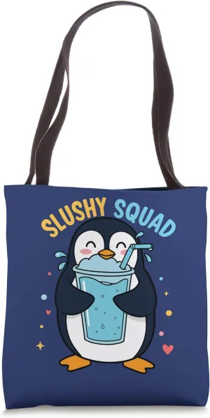 Slushy Squad Penguin Cute Kawaii Summer Chill Design Tote Bag