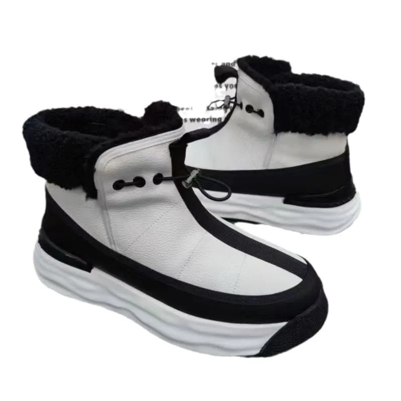 Stylish Mens High-top Platform Shoes with Plush Comfort