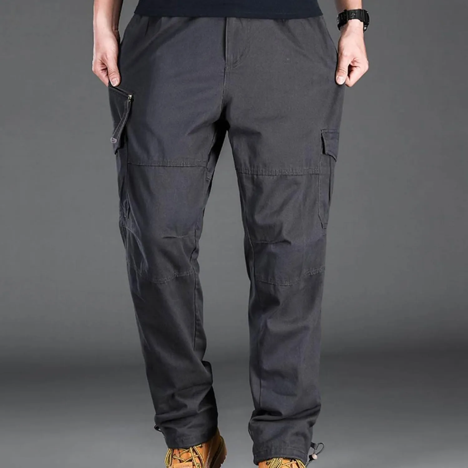 Tactical Pants Mens Lightweight Hiking Pants Water Resistant Military Pant Outdoor Work Cargo Pants Multi-Pocket