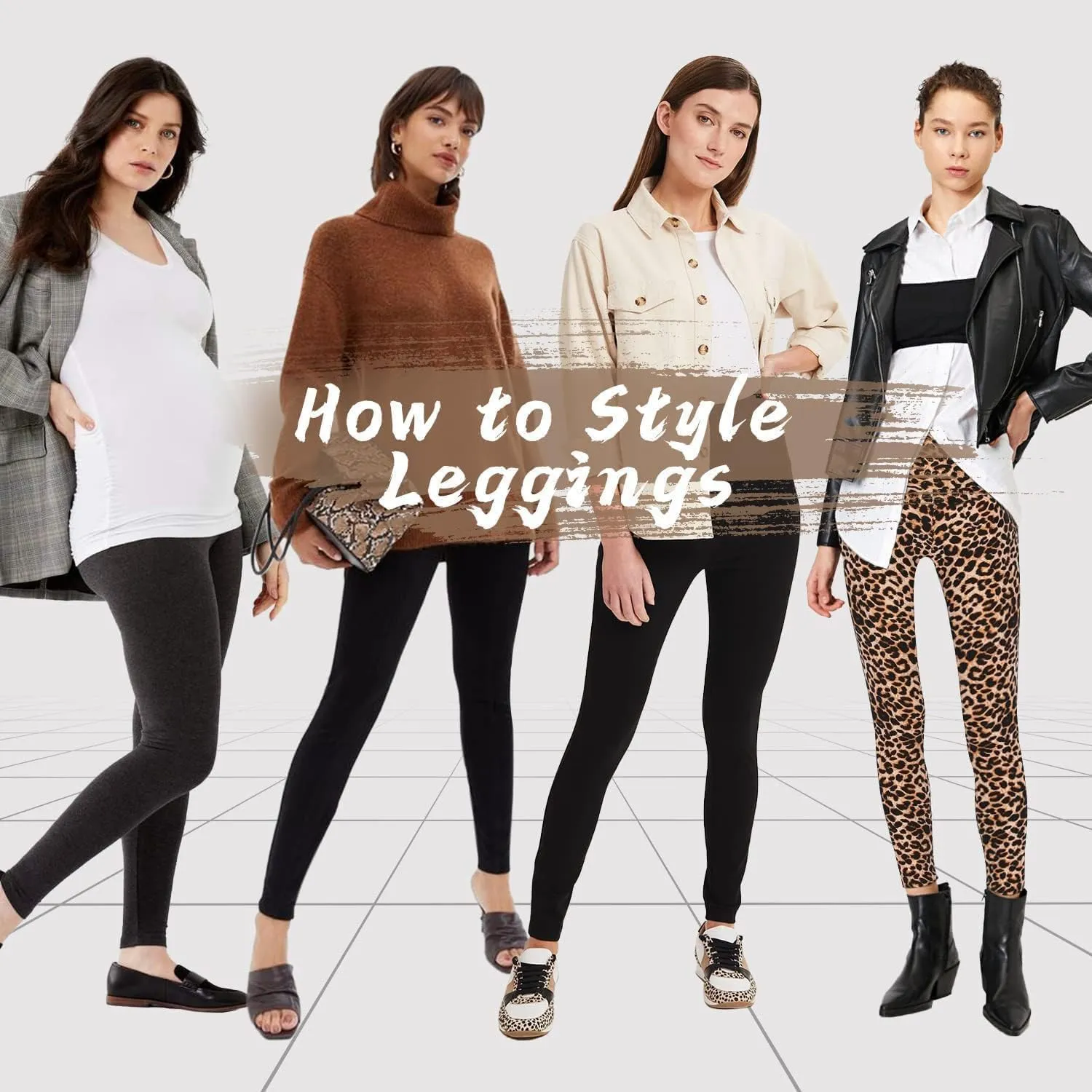 TNNZEET 7 Pack Leggings for Women - High Waisted Yoga Pants with Pockets Black Leggings Women Full Length & Capri