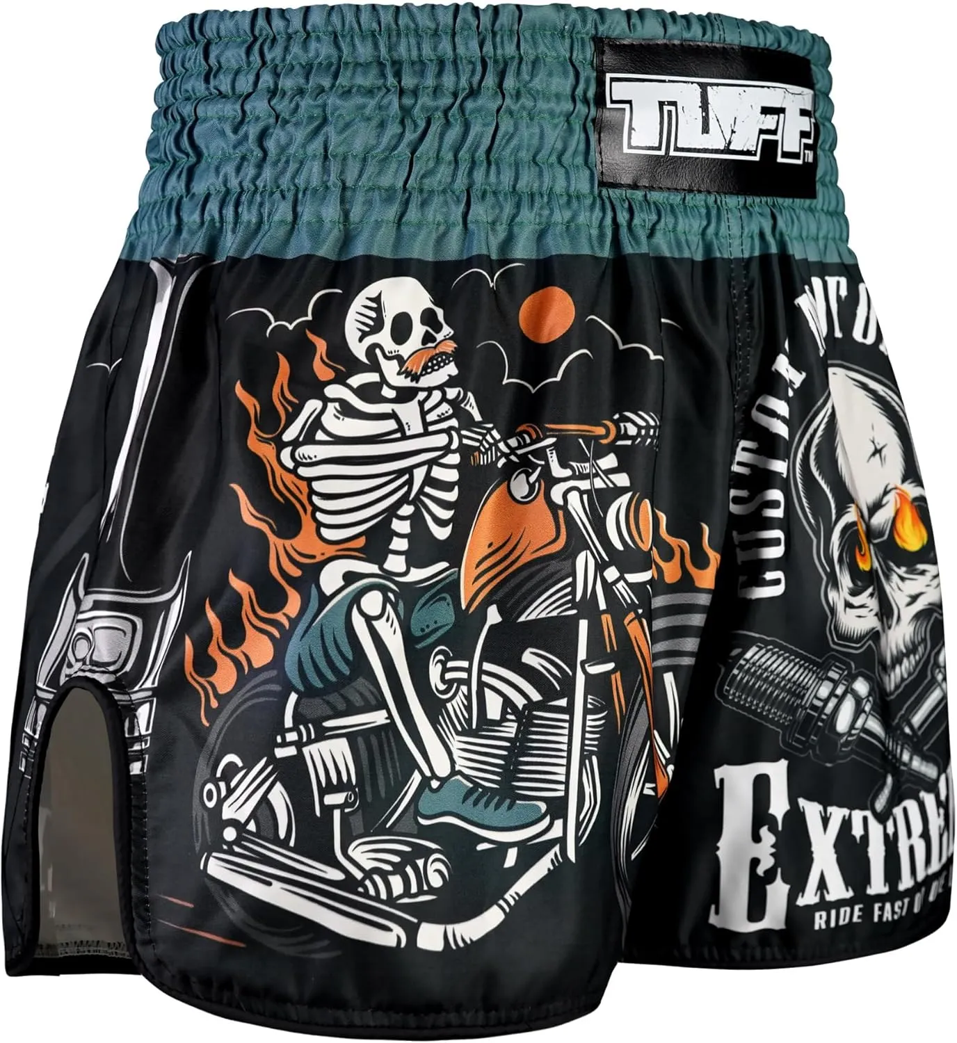 Tuff Sport Muay Thai Boxing Shorts, Retro Styles, Classic Slim Cut, MMA, Kickboxing, Workout Set