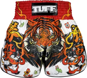 Tuff Sport Muay Thai Boxing Shorts, Retro Styles, Classic Slim Cut, MMA, Kickboxing, Workout Set