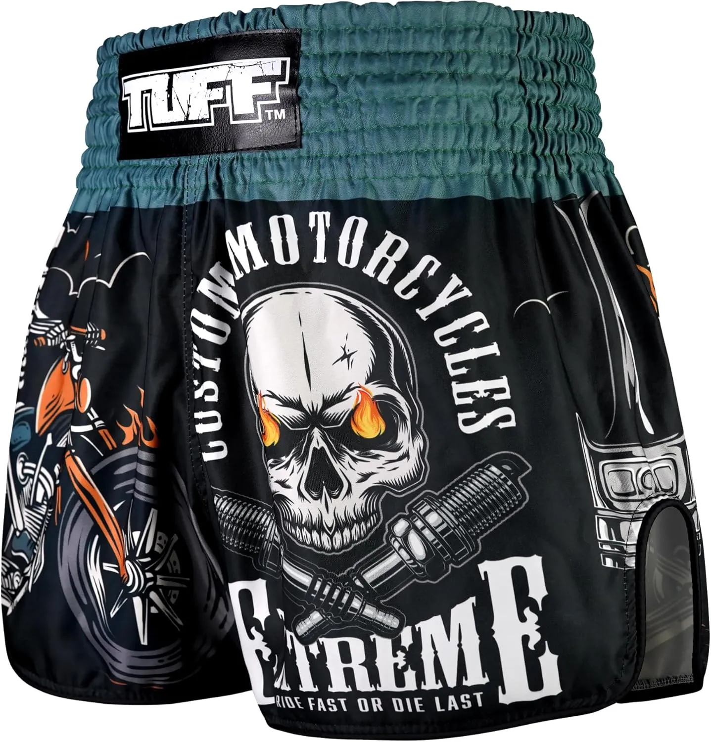 Tuff Sport Muay Thai Boxing Shorts, Retro Styles, Classic Slim Cut, MMA, Kickboxing, Workout Set