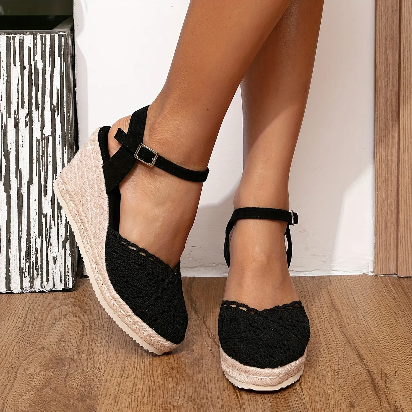 Valeria | Chic Espadrille Wedge Sandals