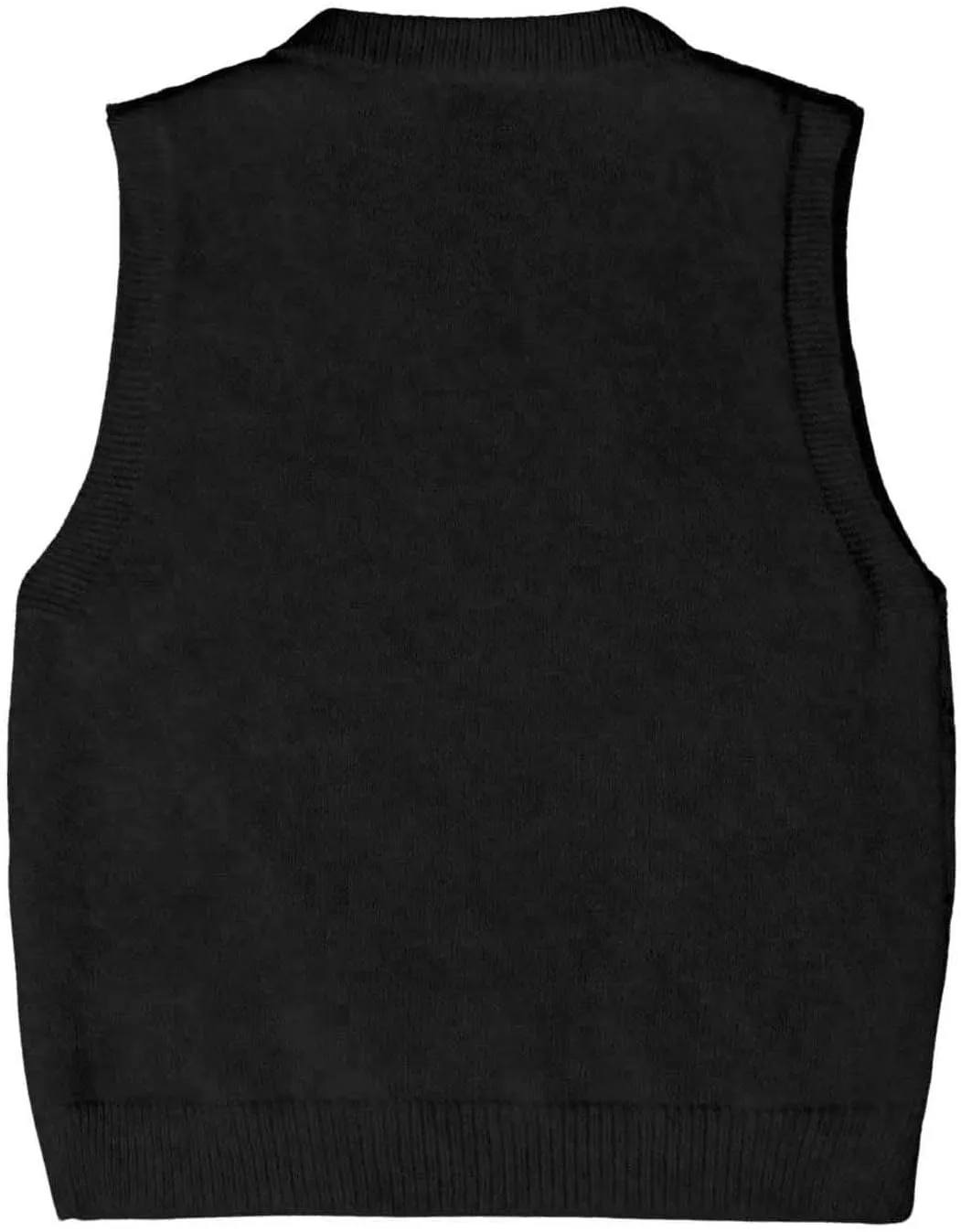 Verdusa Women's Casual Rhinestone Sweater Vest Round Neck Sleeveless Knit Tops