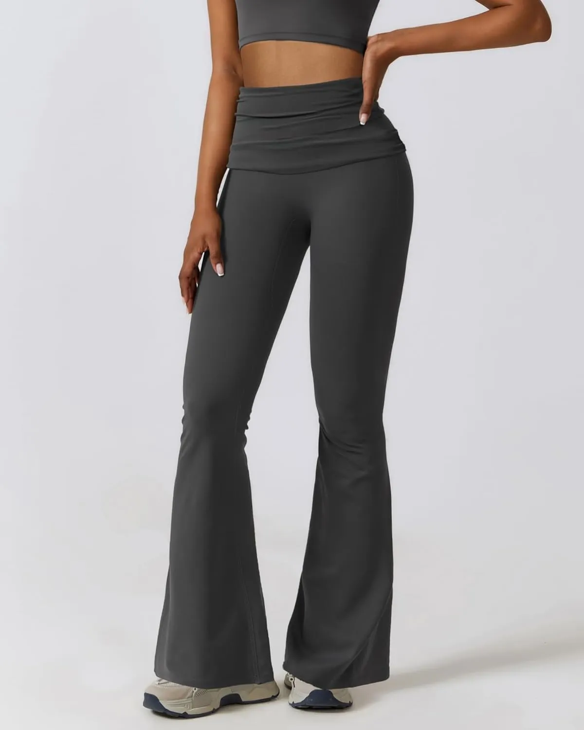 Women Flare Jumpsuits Halter Neck and Flared Leggings Double Ways to Wear Flare Yoga pants