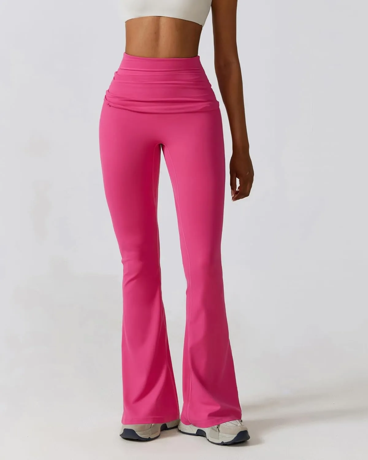 Women Flare Jumpsuits Halter Neck and Flared Leggings Double Ways to Wear Flare Yoga pants