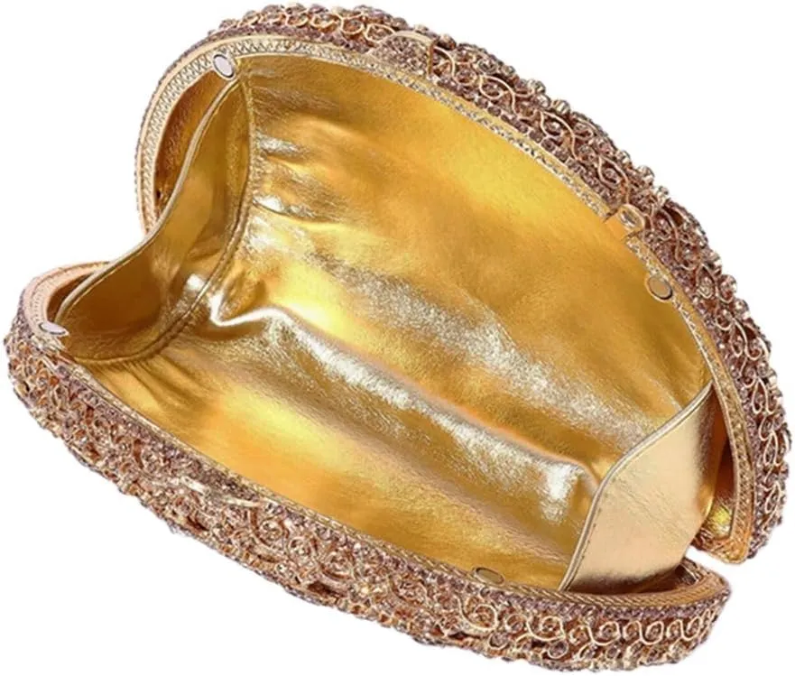 Women Luxury Sunflower Rhinestone Evening Clutch Chic Floral Diamond Wedding Handbag Crystal Purse for Prom Party
