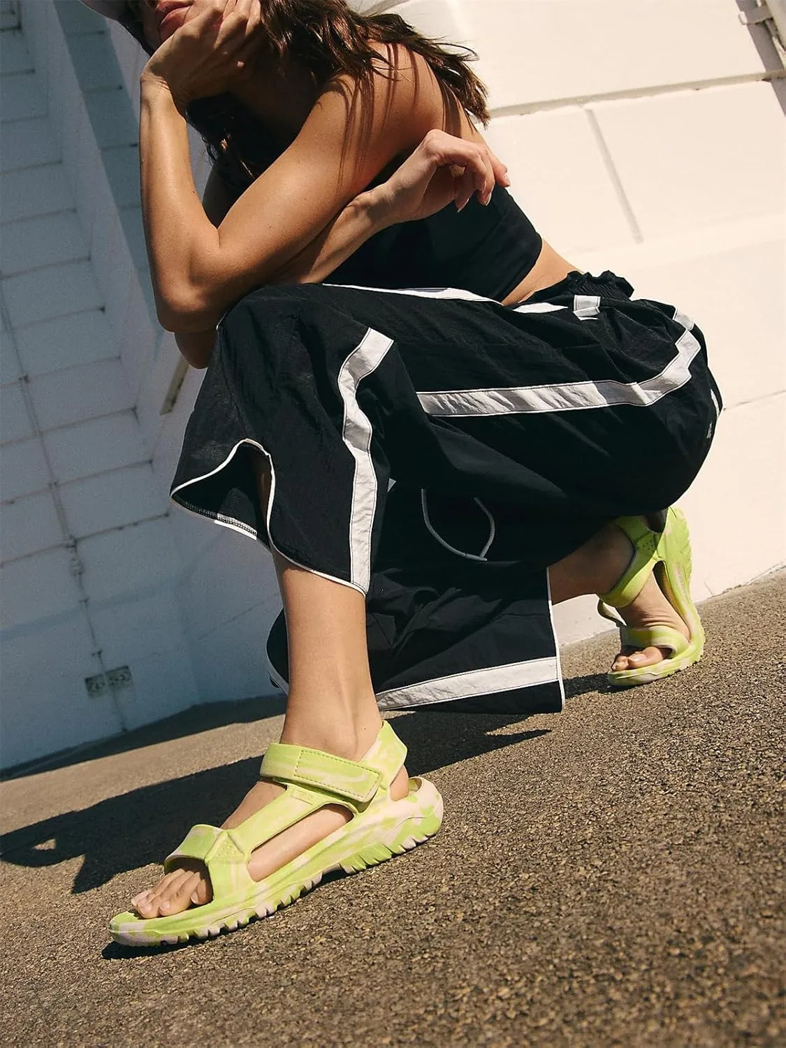 Women Y2k Track Pants Side Striped Wide Leg Baggy Pants Casual Drawstring Waist Parachute Sweatpants Streetwear