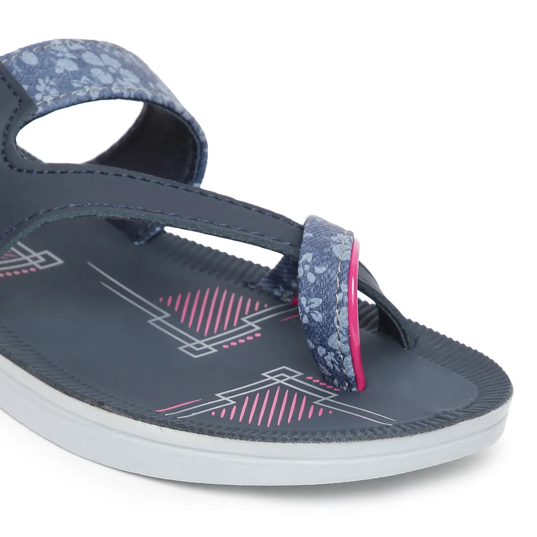 Women's Blue Mascara Sandals -(PU5212L_BLU)