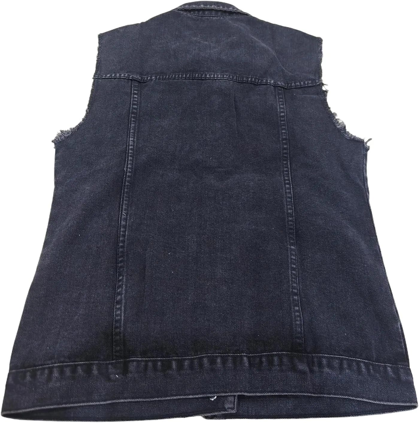 Women's Denim Vest Casual Button Down Sleeveless Jean Jacket