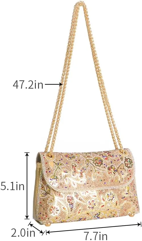 Women's Rhinestone Purse Luxury Diamond Shining Crossbody bag,matched with evening dress, long skirt, party, evening.