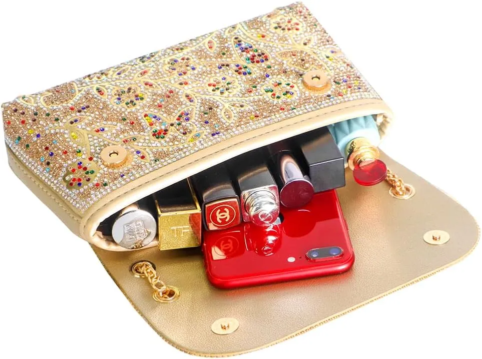 Women's Rhinestone Purse Luxury Diamond Shining Crossbody bag,matched with evening dress, long skirt, party, evening.