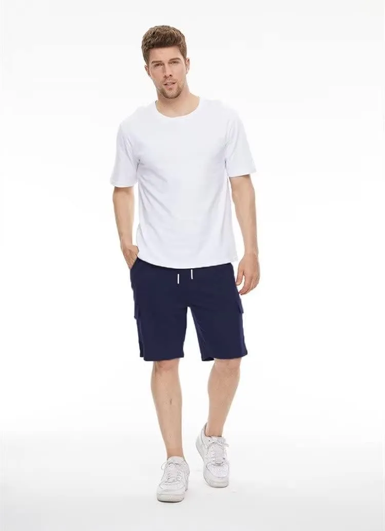 YuKaiChen Men's Casual Cargo Shorts Classic Relaxed Fit Drawstring Elastic Waist with Pockets
