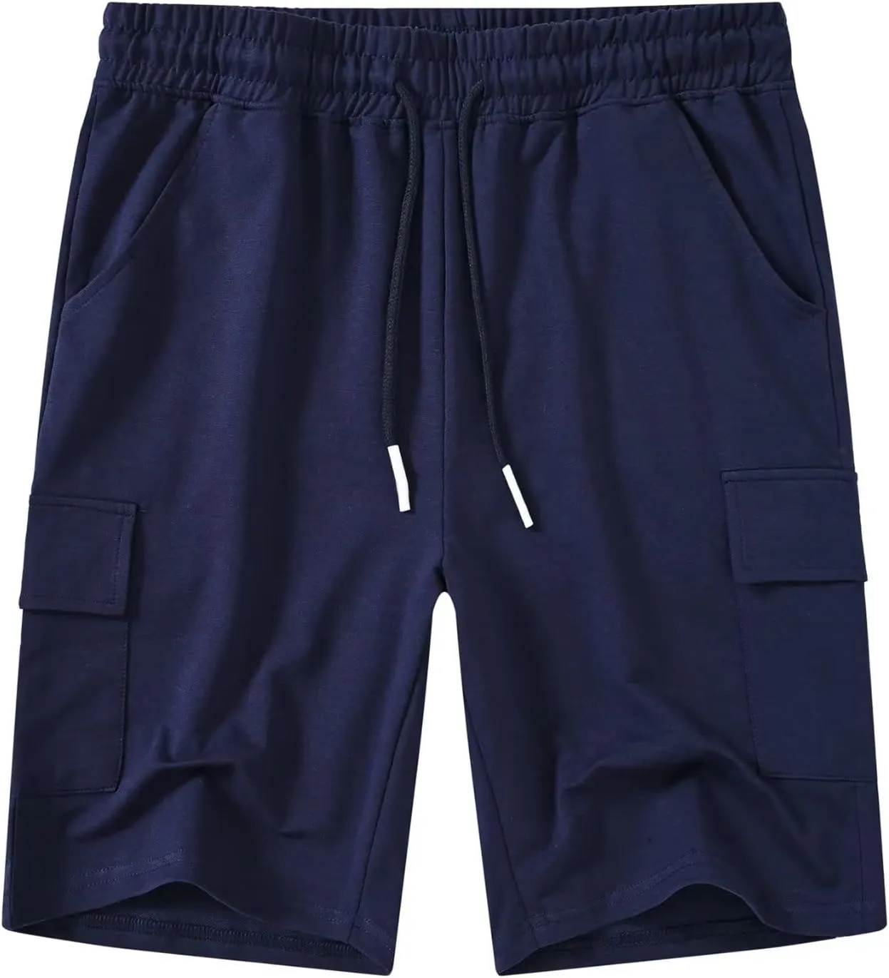 YuKaiChen Men's Casual Cargo Shorts Classic Relaxed Fit Drawstring Elastic Waist with Pockets