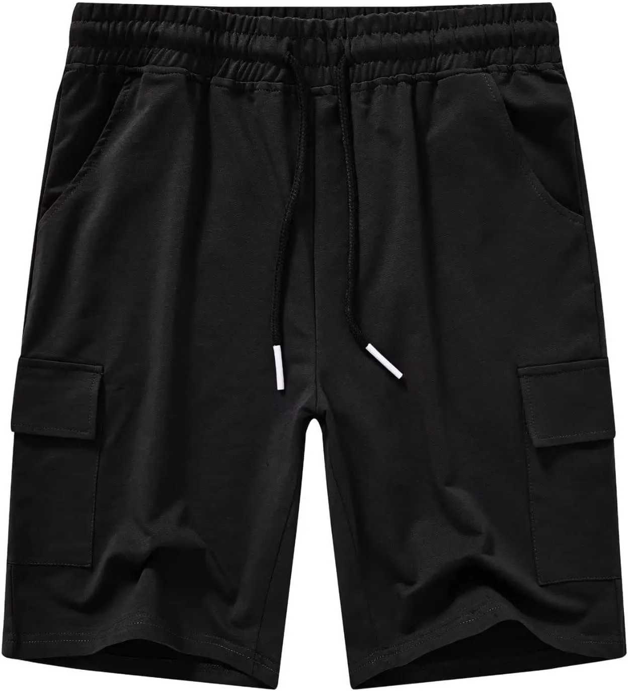 YuKaiChen Men's Casual Cargo Shorts Classic Relaxed Fit Drawstring Elastic Waist with Pockets