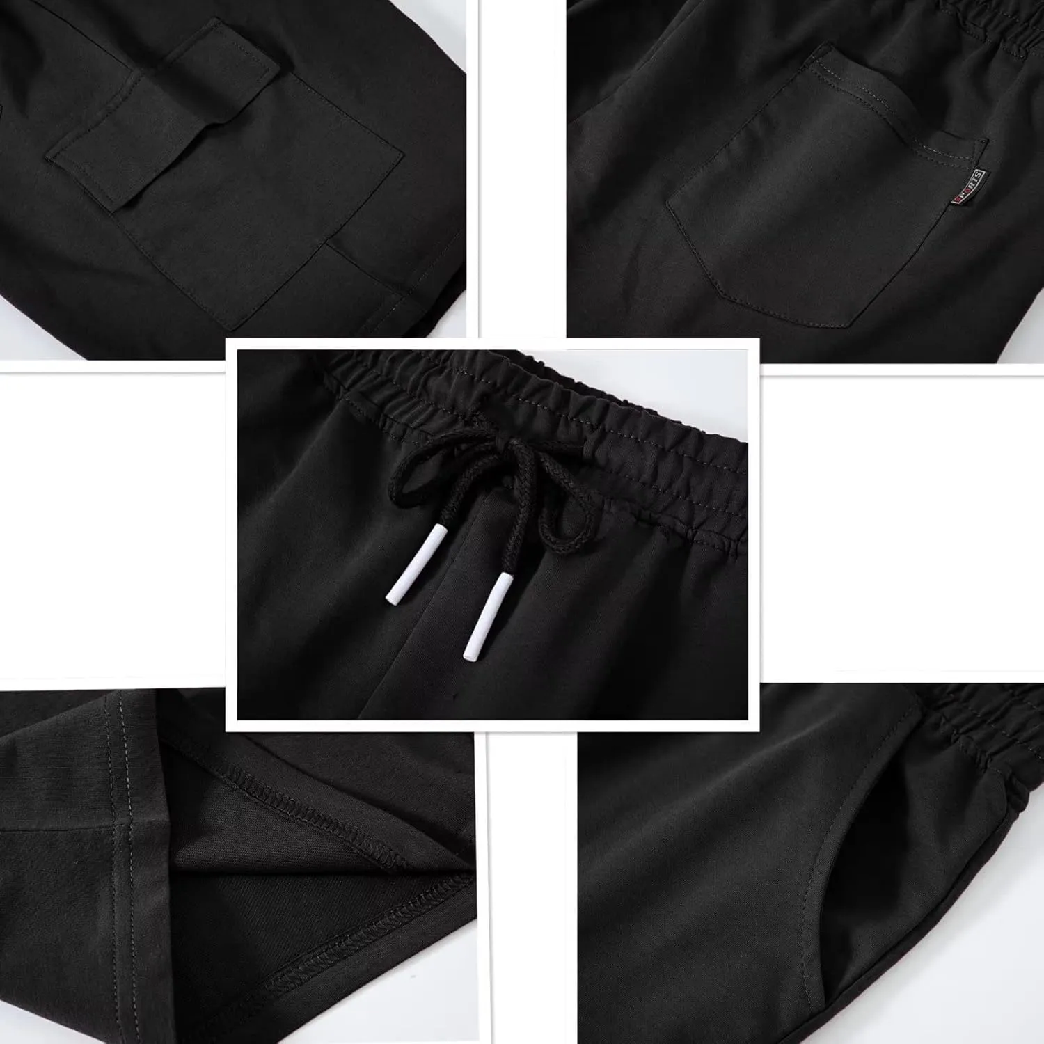YuKaiChen Men's Casual Cargo Shorts Classic Relaxed Fit Drawstring Elastic Waist with Pockets