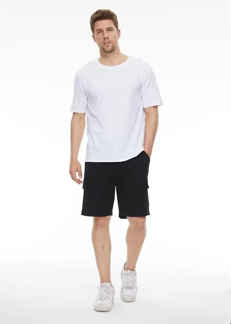 YuKaiChen Men's Casual Cargo Shorts Classic Relaxed Fit Drawstring Elastic Waist with Pockets