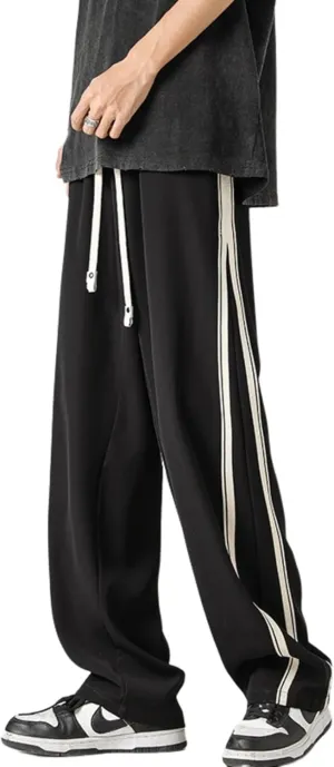 ZAFUL Men's Parachute Sweatpants Y2k Baggy Track Pants Drawstring Wide Leg Casual Trousers Streetwear