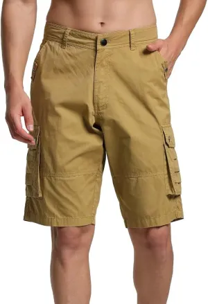 Zusmen Mens Classic Cargo Shorts, Relaxed Fit Multi Pocket Stretch Men Short