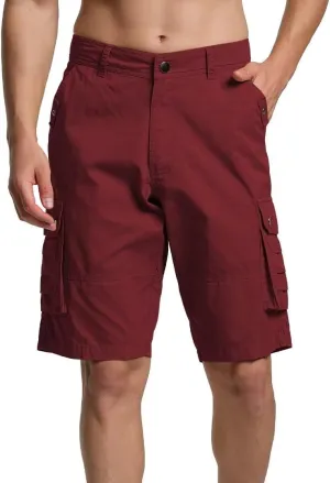 Zusmen Mens Classic Cargo Shorts, Relaxed Fit Multi Pocket Stretch Men Short