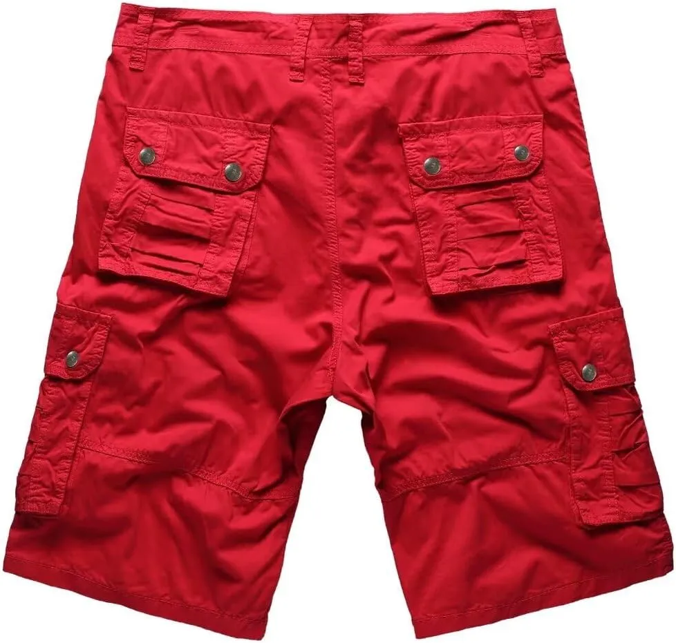 Zusmen Mens Classic Cargo Shorts, Relaxed Fit Multi Pocket Stretch Men Short