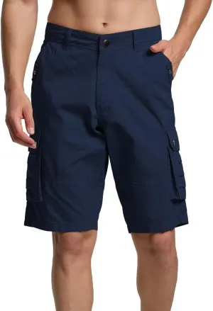 Zusmen Mens Classic Cargo Shorts, Relaxed Fit Multi Pocket Stretch Men Short